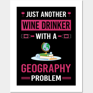 Wine Drinker Geography Geographer Posters and Art